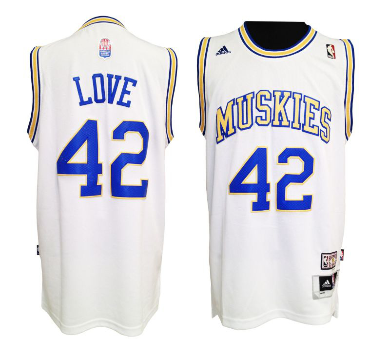  NBA Minnesota Muskies 42 Kevin Love ABA Hardwood Classic Swingman Jersey